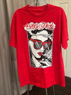 Bitxh I’m High Red Graphic Tee